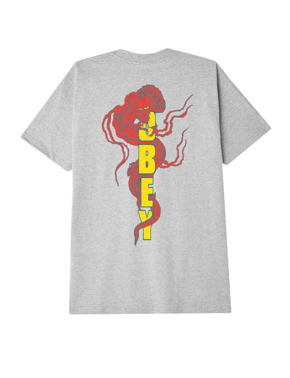 Obey OBEY DRAGON CLASSIC T-SHIRT heather grey Obey OBEY DRAGON CLASSIC T-SHIRT heather grey