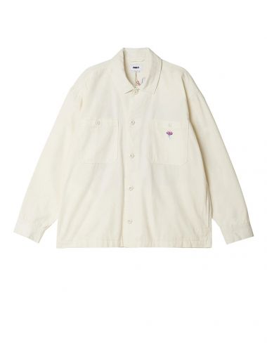 Obey CONTRAST SHIRT JACKET unbleached