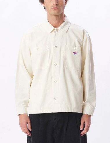Obey CONTRAST SHIRT JACKET unbleached