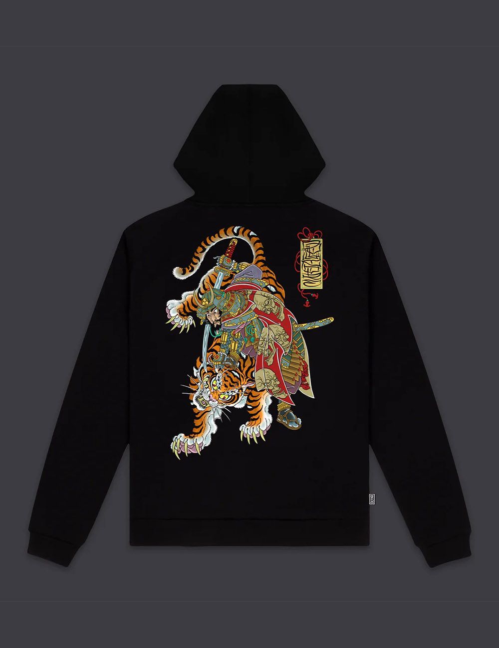 Dolly Noire Tiger and Soldier Hoodie Black black