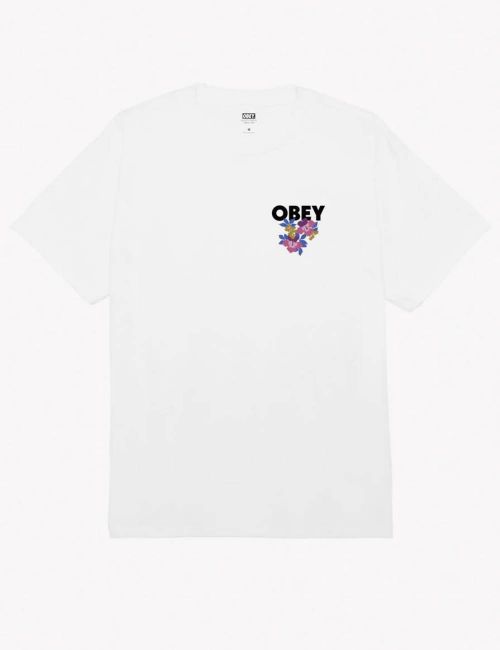 Obey FLORAL GARDEN CLASSIC T-SHIRT white