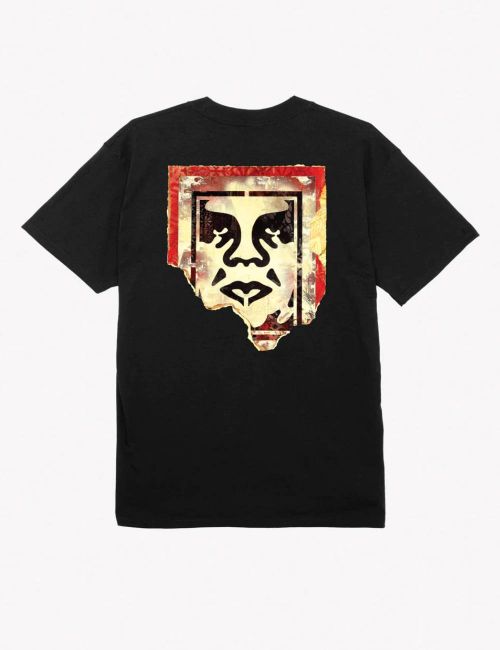 Obey RIPPED ICON CLASSIC T-SHIRT black