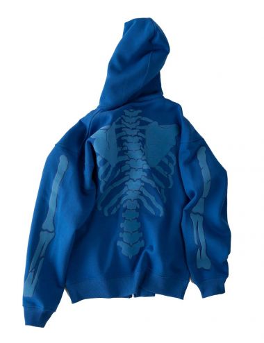 YOUTH ARCHIVES RAVE TILL THE GRAVE HOODIE blue