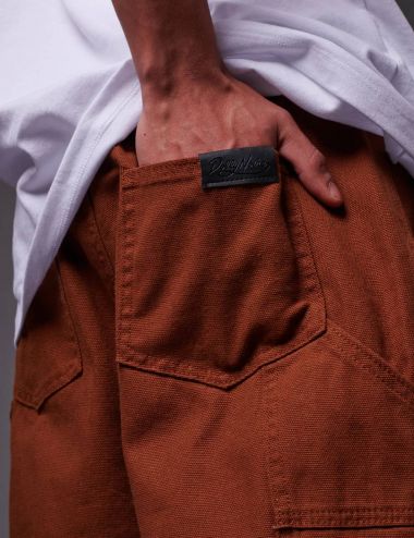 Dolly Noire CANVAS CARPENTER PANTS tobacco