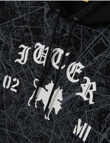 Iuter CLUB DOGO - MILANO MAP LOGO HOODIE black