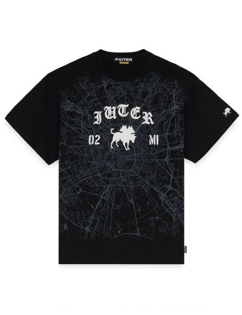 Iuter CLUB DOGO - MILANO MAP LOGO TEE black