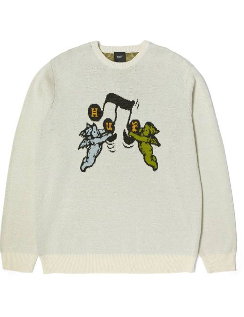 Huf SONG INTARSIA SWEATER linen