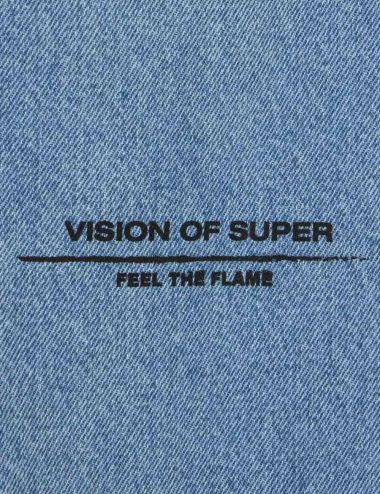 Vision Of Super PRINTED FLAMES JEANS blue denim