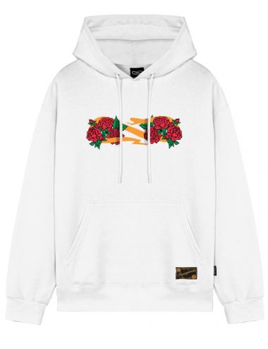 MANTIS HOODIE LOGO WHITE