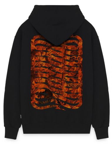 RIBS UNDERWOOD HOODIE BLACK