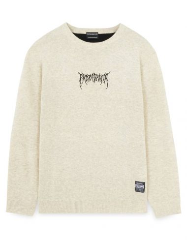 PROPAGANDA JAQUARD SWEATER RIBS CROWN bone