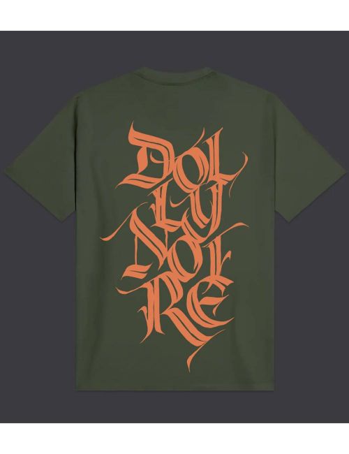 Dolly Noire HAND SCRIPTED T-SHIRT brown