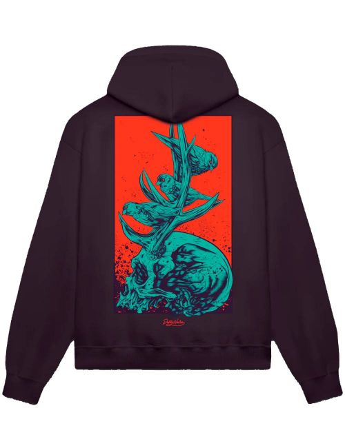 Dolly Noire DRUID SKULL HOODIE purple