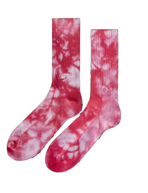 Dolly Noire ACID WASH SOCKS rasperry