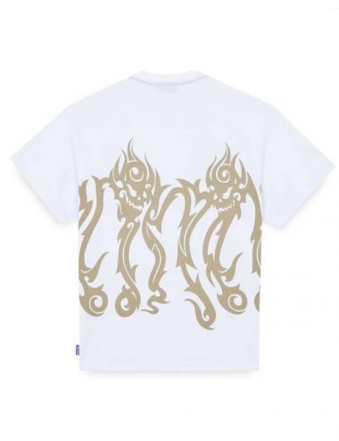 Octopus OCTOPUS TRIBAL SKULL T-SHIRT white