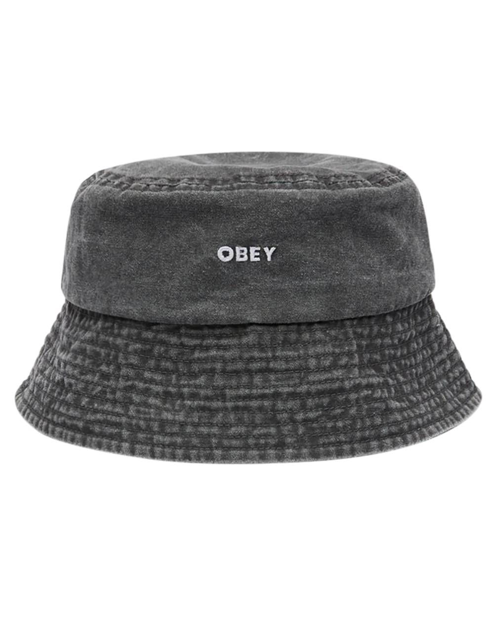Obey BOLD PIGMENT CANVAS BUCKET HAT black