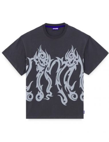 Octopus OCTOPUS TRIBAL SKULL T-SHIRT asphalt
