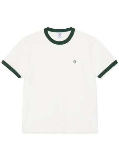 Polar RINGER TEE whhite/dark green
