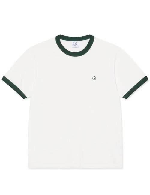 Polar RINGER TEE whhite/dark green