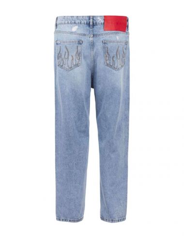 Vision Of Super DESTROIED BLUE DENIM blue denim