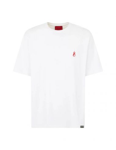 Vision Of Super EMBROIDERED FLAME TEE WHITE white