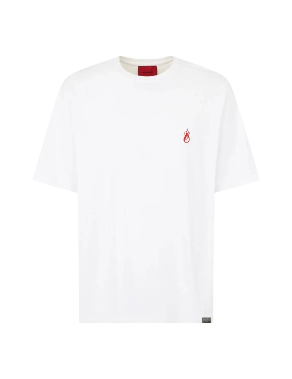 Vision Of Super EMBROIDERED FLAME TEE WHITE white