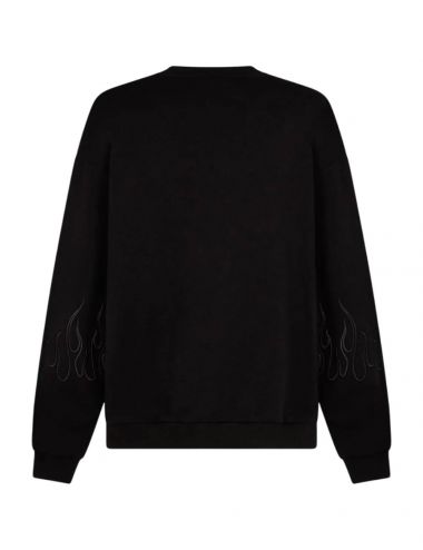 Vision Of Super CREWNECK BLACK FLAMES black