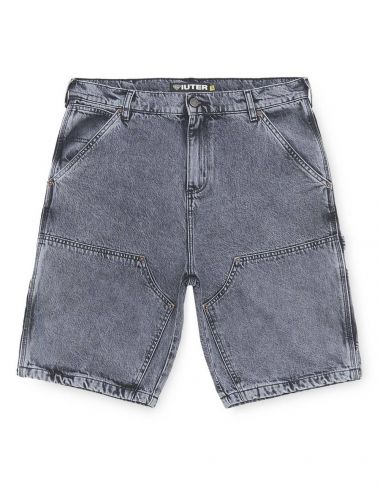 Iuter Double knee shorts greybleach greybleach (greyblech)