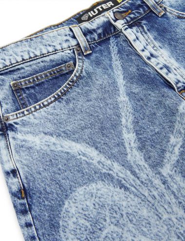 Iuter Spider Loose denim shorts black (black)