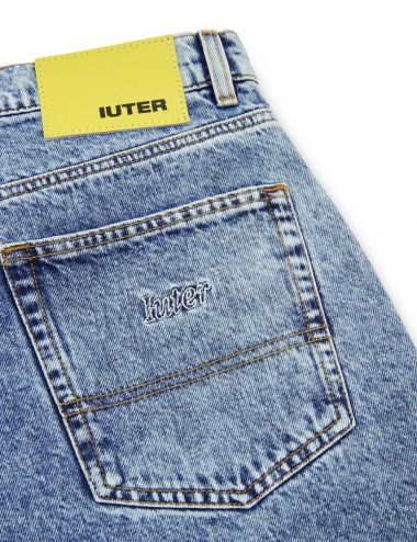 Iuter Spider Loose denim shorts black (black)