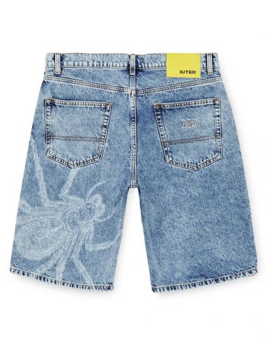 Iuter Spider Loose denim shorts black (black)