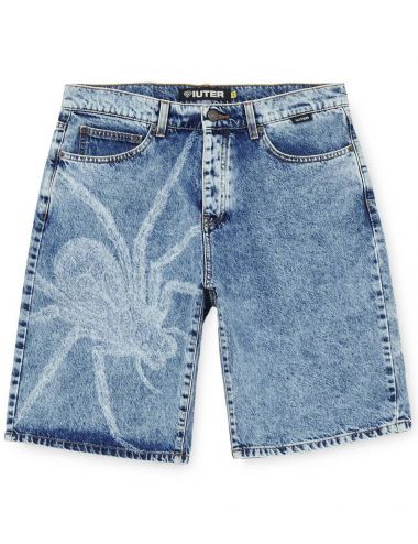 Iuter Spider Loose denim shorts black (black)