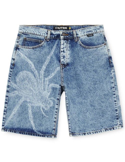 Iuter Spider Loose denim shorts black (black)
