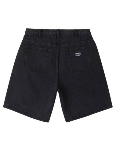 Obey BIGIG BAGGY DENIM SHORT faded black