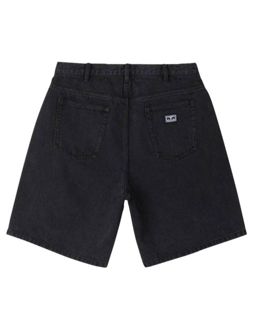 Obey BIGIG BAGGY DENIM SHORT faded black