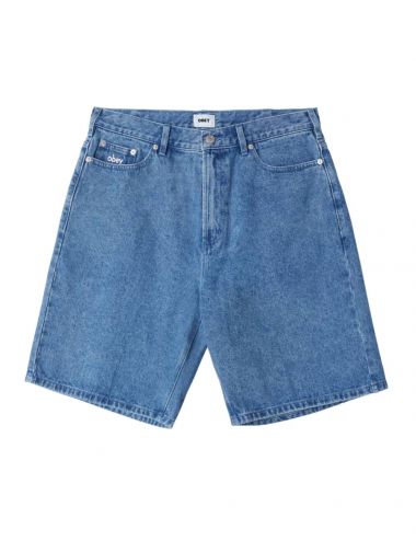 Obey BIGIG BAGGY DENIM SHORT light indigo