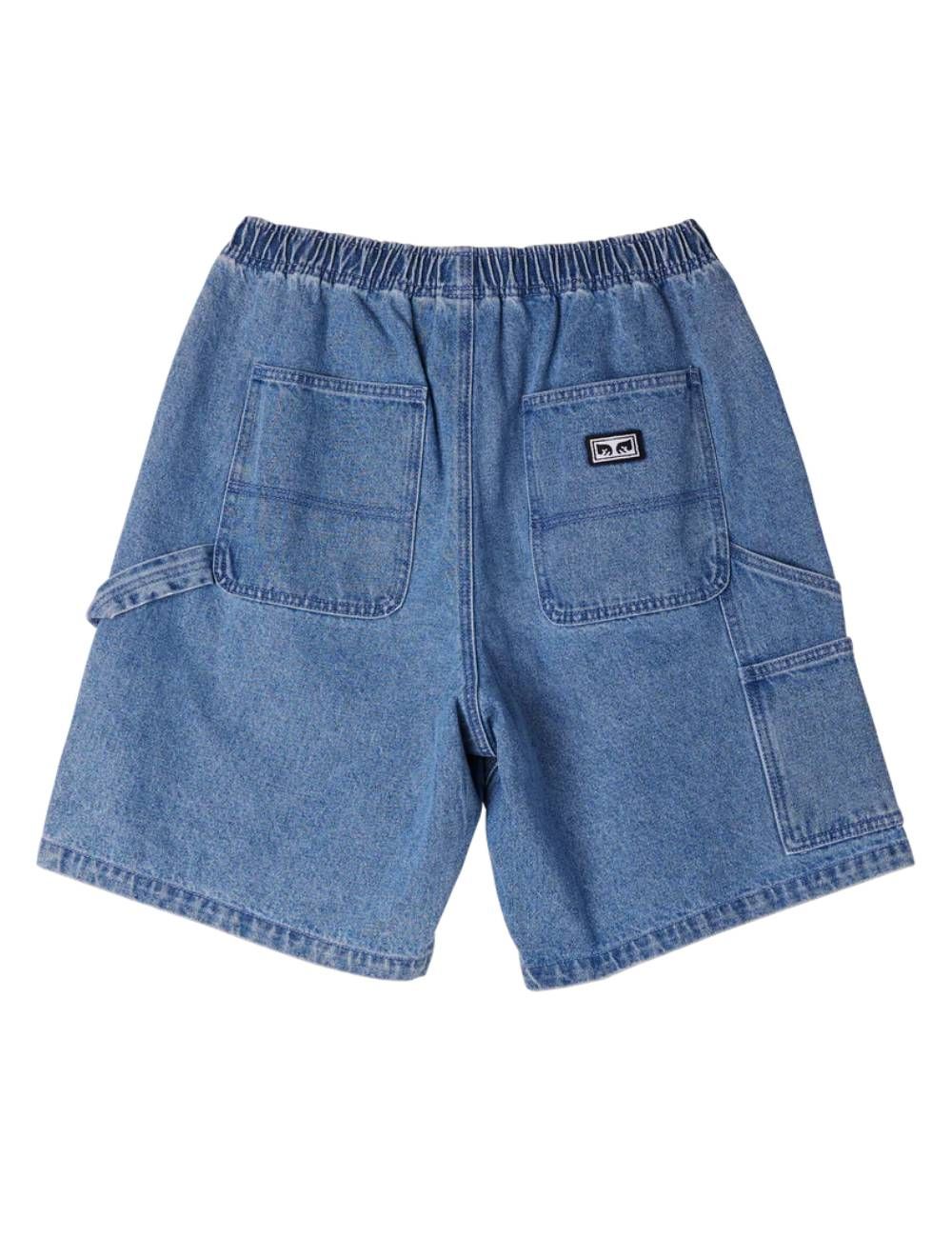 Obey EASY DENIM CARPENTER SHORT light indigo