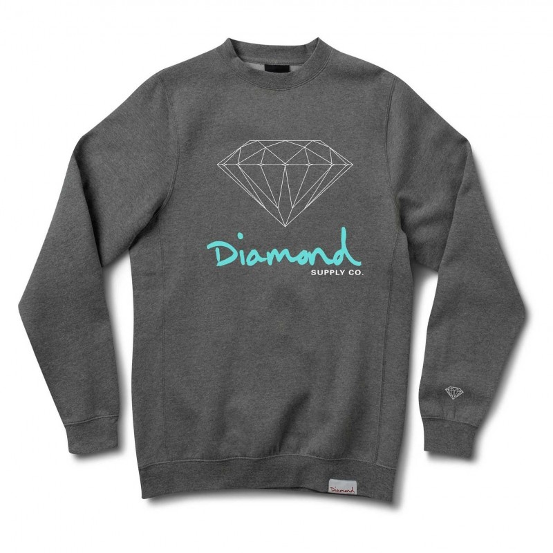 Diamond supply Felpe girocollo Og sign crew E31DIAOGSICHH Diamond supply Felpe girocollo Og sign crew E31DIAOGSICHH