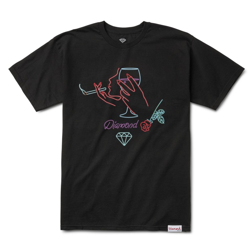 T-shirts Diamond supply Vino tee E20DIAVINBLK T-shirts Diamond supply Vino tee E20DIAVINBLK