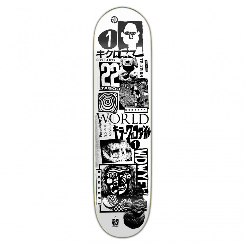 NUMBERS Deck skate Teixeira deck edition 4 8" NUMED4TX8 NUMBERS Deck skate Teixeira deck edition 4 8" NUMED4TX8