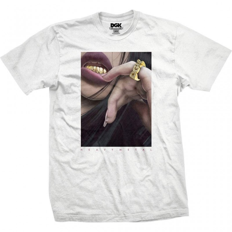 T-shirts Dgk Heavy metal tee E20DGKHEAMETWHT T-shirts Dgk Heavy metal tee E20DGKHEAMETWHT