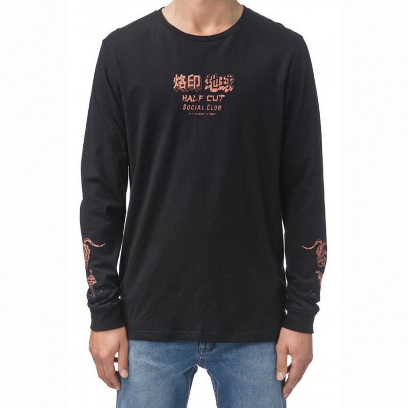 Globe T-shirt maniche lunghe Half cut ls tee GB01710015 Globe T-shirt maniche lunghe Half cut ls tee GB01710015